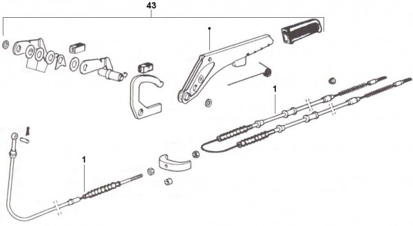 Bowdenzüge Handbremse - Ape TM 220ccm 2T AC 1982-1983 ATM1T
