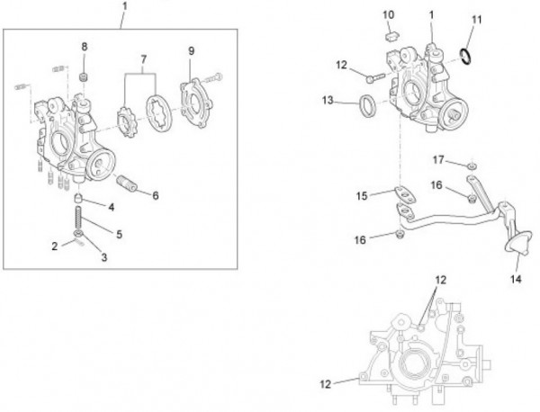 Motor Ölpumpe - Porter Porter up Date 1300ccm 4T LC 2009-2010 ZAPS90TH