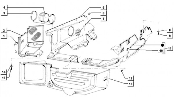 Fahrgestell Verkleidungen - Ape TM 703 Diesel mit Lenker 422ccm 4T AC 1997-2004 ATD2T