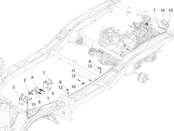 Bowdenzüge Gaspedal - Porter Quargo 700ccm 4T LC 2013- ZAPP10000