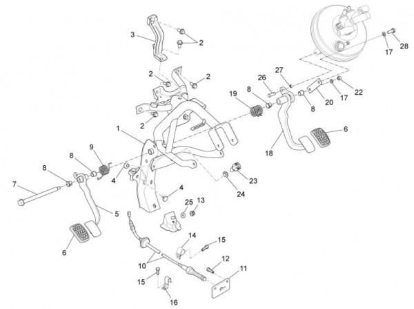 Bowdenzüge Pedale - Porter Multitech 1300ccm 4T LC 2010- ZAPS90TJ