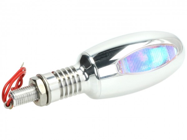 Kellermann Blinker, BL 1000, vorne + hinten, links + rechts, Stahl, 12 V, 21 W, glänzend, E-geprüft