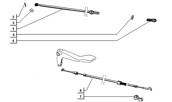 Bowdenzüge Kupplungszug (Lenkrad) - Ape TM 422ccm 4T AC 1997-2004 ZAPT1000000001001