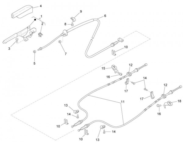Radaufhängung Feststellbremse - Porter Maxxi Multitech 1300ccm 4T LC 2013- ZAPS90RJ