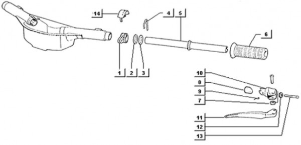 Lenker Lenker - Ape TM 703 mit Lenker 220ccm 2T AC 1997-1999 ZAPT10000