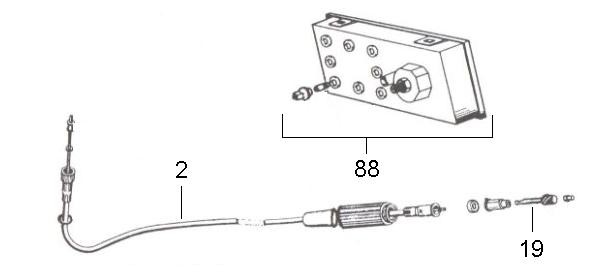 Lenker Tachometer - Ape Car 422ccm 4T AC 1988- AFD3T