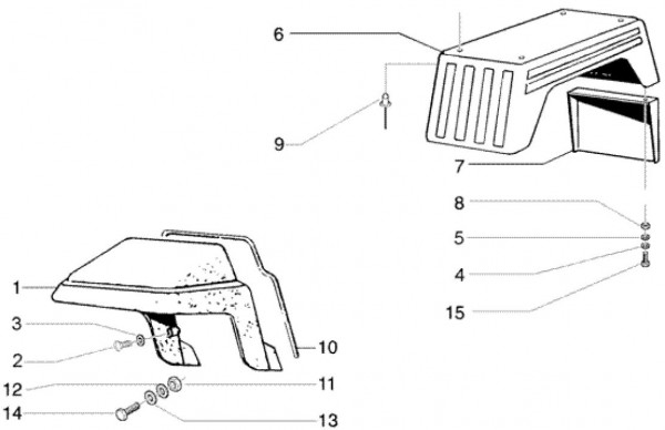Fahrgestell Kotflügel - Ape TM 703 Diesel mit Lenkrad 422ccm 4T AC 2005-2010 ZAPT10000