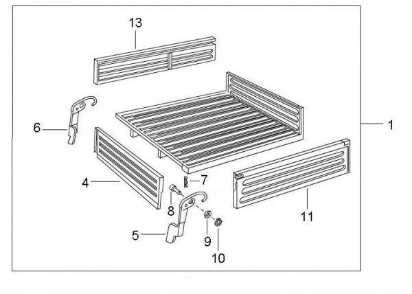 Fahrgestell Ladefläche Kastenwagen - Ape Mix 50ccm 2T AC 2009- ZAPC80000