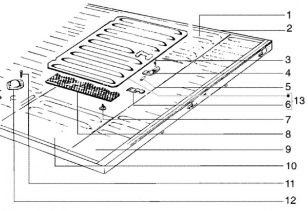 Fahrgestell Inspektionsklappe - Ape TM 703 Diesel mit Lenker 422ccm 4T AC 2005-2010 ZAPT10000