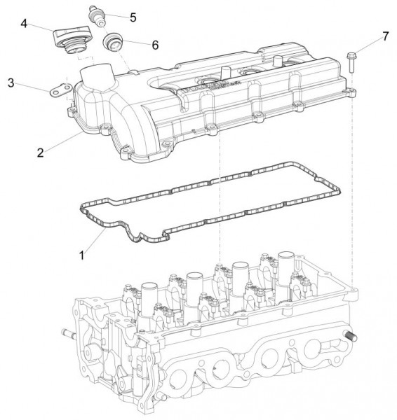 Motor Zylinderkopfabdeckungen - Porter Multitech 1300ccm 4T LC 2017- ZAPS90TGW