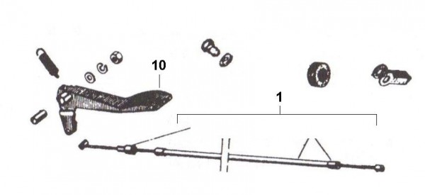 Bowdenzüge Gaszug - Ape Car 220ccm 2T AC 1985- AF4T