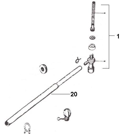 Fahrgestell Benzinhahn - Ape TM 220ccm 2T AC 1982-1983 ATM1T