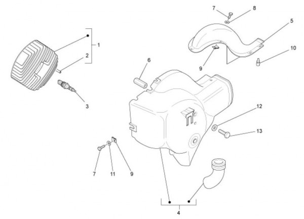 Motor Zylinderkopf - Ape TM 703 mit Lenkrad 220ccm 2T AC 2008-2016 ZAPT10000