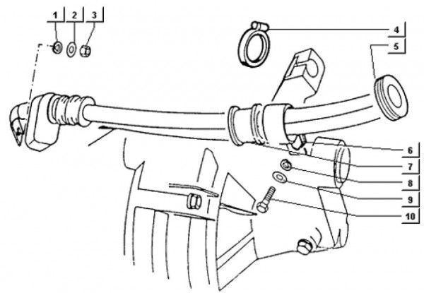 Elektrische Anlage Befestigung Pluspolkabel - Ape TM 703 Diesel mit Lenker 422ccm 4T AC 1997-2004 AT