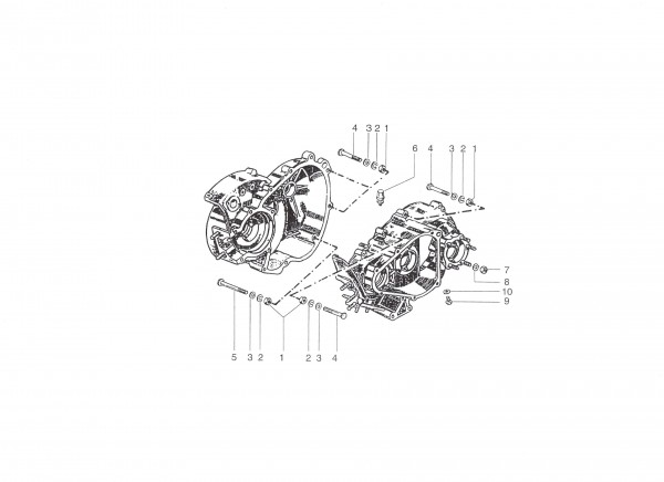 Motor Kurbelgehäusebefestigung - Ape 50ccm 2T AC 1996- TL5T