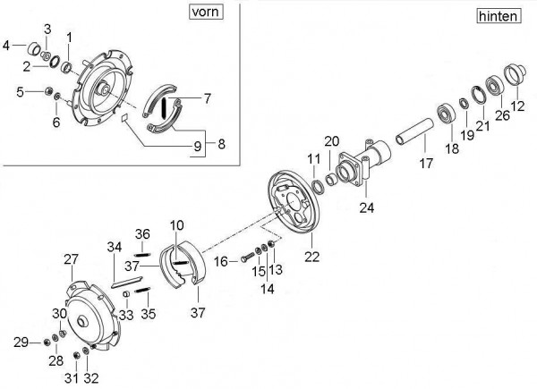Bowdenzüge Bremsbeläge - Ape Mix 50ccm 2T AC 2009- ZAPC80000