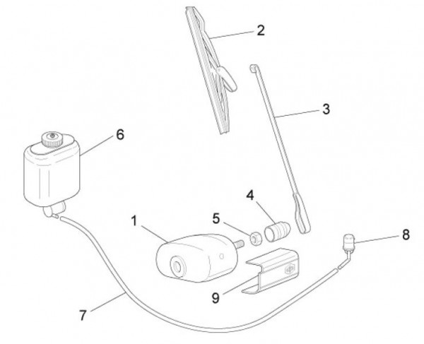 Elektrische Anlage Scheibenwischer - Ape Mix 50ccm 2T AC 2013- ZAPC80000