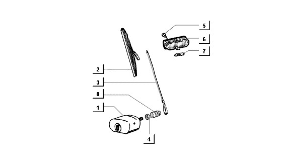 Elektrische Anlage Scheibenwischer - Ape Mix 50ccm 2T AC 1998-2008 ZAPC80000