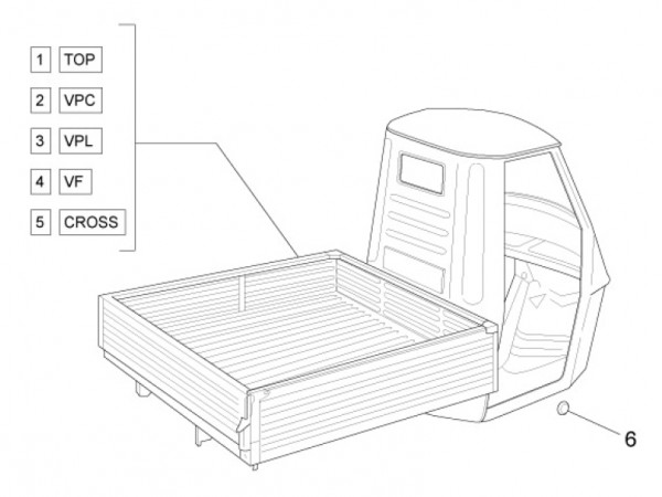 Fahrgestell Fahrgestell - Ape Mix 50ccm 2T AC 2017- ZAPC80000