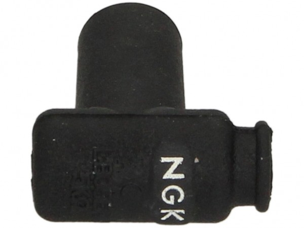NGK Zündkerzenstecker, LB05EMH, Ø 14 mm, schwarz, 90° Winkel, Kompakttyp, mit Gummi umhüllt, für Ans