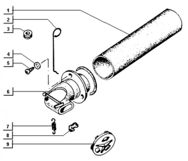 Motor Warmluftzuleitung I - Ape TM 703 Diesel mit Lenkrad 422ccm 4T AC 1997-2004 ZAPT10000