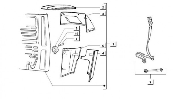Fahrgestell Fahrerkabine II - Ape Mix 50ccm 2T AC 1998-2008 ZAPC80000