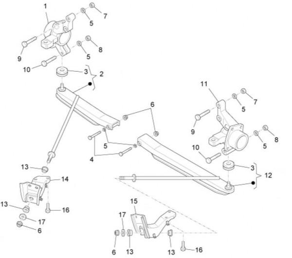 Radaufhängung Schwingarm - Porter Maxxi Multitech 1300ccm 4T LC 2014- ZAPS90DJ