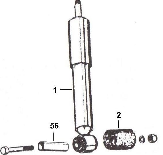 Radaufhängung Stoßdämpfer hinten - Ape 220ccm 2T AC 1978- MPV2T