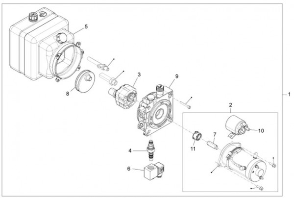 Fahrgestell Pumpe für Kippsystem - Porter Maxxi Multitech 1300ccm 4T LC 2013- ZAPS90RJ