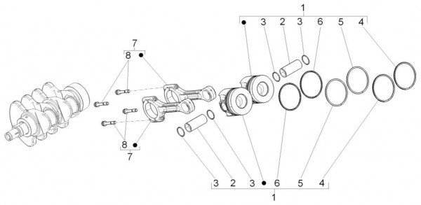 Motor Kolben - Porter D120 Diesel 1300ccm 4T LC 2014- ZAPS90TK
