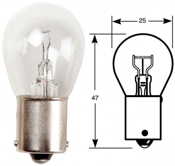 Ring Leuchtmittel, Glühlampe, 12 V, 21 W, BA15s