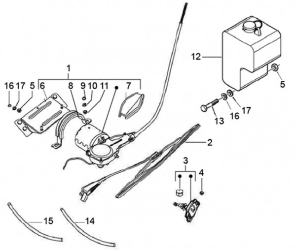 Elektrische Anlage Scheibenwischer - Classic 400 422ccm 4T 2V AC 2016- MBX000T58RC001005
