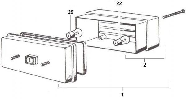 Elektrische Anlage Rücklicht - Ape TM 220ccm 2T AC 1982-1983 ATM1T