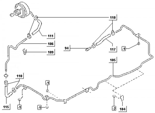 Bowdenzüge Bremsleitungen II - Porter Porter Diesel 1400ccm 4T LC 1998-2004 ZAPS85000007