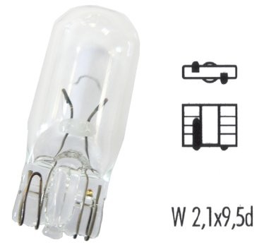Philips Leuchtmittel, Glühlampe, 12 V, 5 W, W2,1x9,5d