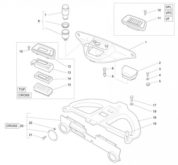 Fahrgestell Innenverkleidungen - Ape Mix 50ccm 2T AC 2017- ZAPC80000