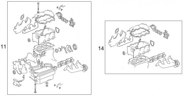 Motor Motordichtsatz - Porter Porter 1000ccm 4T LC 1992-1998 ZAPS85
