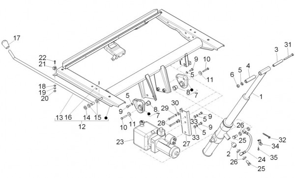 Fahrgestell Kippsystem - Porter D120 Diesel 1300ccm 4T LC 2014- ZAPS90TK