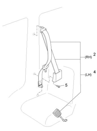 Fahrgestell Sicherheitsgurte - Porter D120 Diesel 1300ccm 4T LC 2013- ZAPS90CK