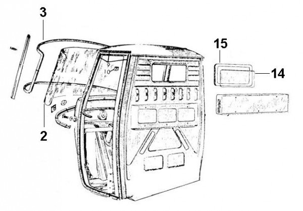Fahrgestell Wetterschutzscheibe - Ape 190ccm 2T AC 1970- MPV1T