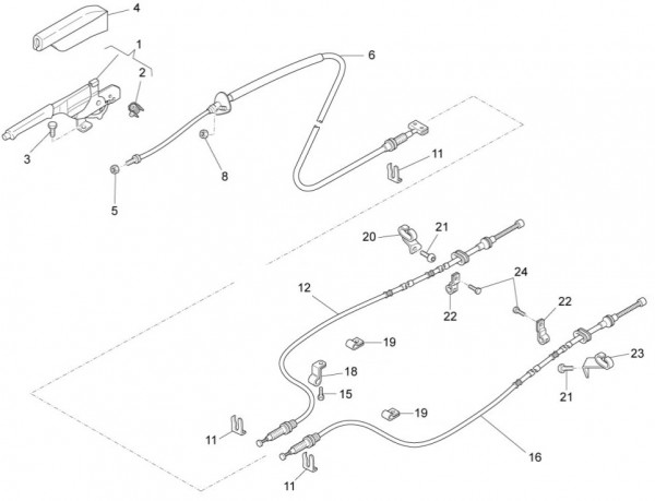 Radaufhängung Feststellbremse - Porter Multitech 1300ccm 4T LC 2014- ZAPS90VJ