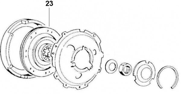 Motor Kupplung - Ape Poker 422ccm 4T AC 1993- M4R4T