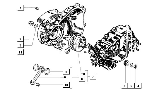 Motor Kurbelwelle - Ape Mix 50ccm 2T AC 1998-2008 ZAPC80000