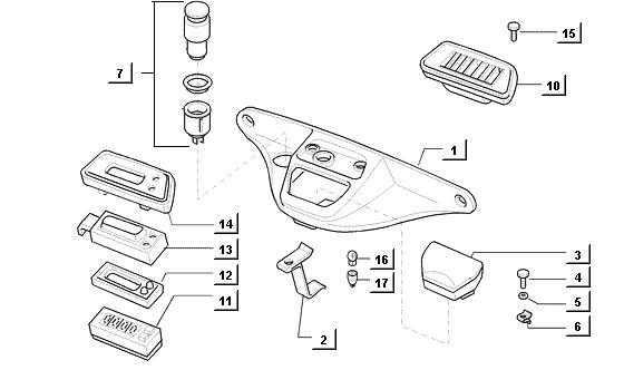 Fahrgestell Armaturenbrett - Ape Mix 50ccm 2T AC 1998-2008 ZAPC80000