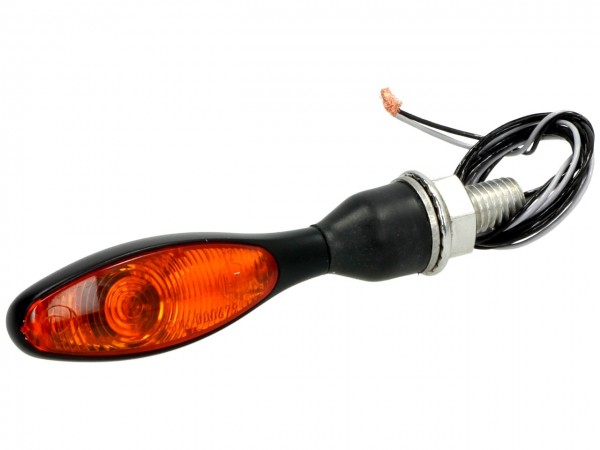 Kellermann Blinker, Gewinde M8x20, Micro 1000, hinten, Stahl, 12 V, 6 W, schwarz, seidenmatt, E-gepr