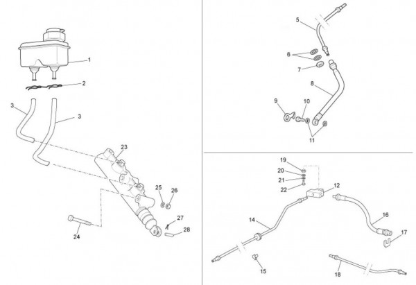 Bowdenzüge Bremsanlage - Ape TM 703 mit Lenkrad 220ccm 2T AC 2008-2016 ZAPT10000