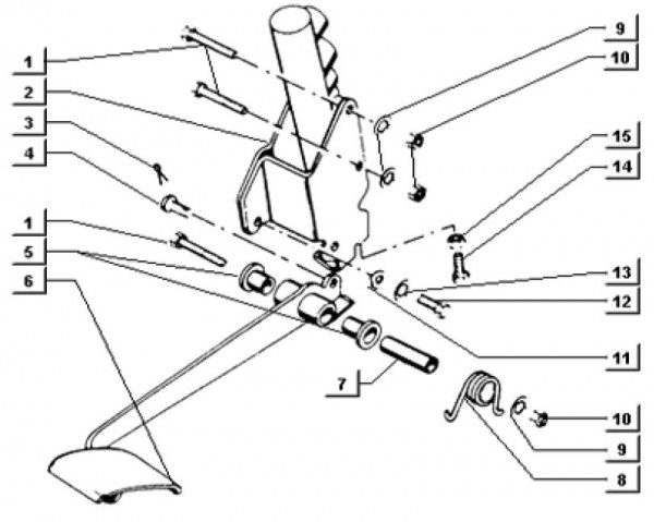 Bowdenzüge Fußbremspedal - Ape TM 703 mit Lenkrad 220ccm 2T AC 2000-2007 ZAPT10000