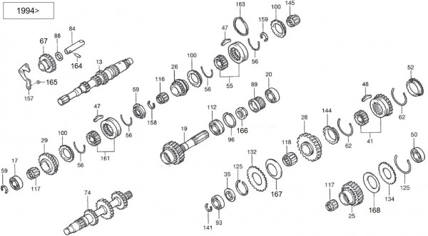 Motor Schaltgetriebe II - Porter Porter 1000ccm 4T LC 1992-1998 ZAPS85