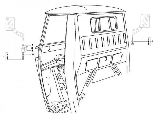 Lenker Rückspiegel - MP 601 Classic 422ccm 4T LC 2013- MC349B0D2