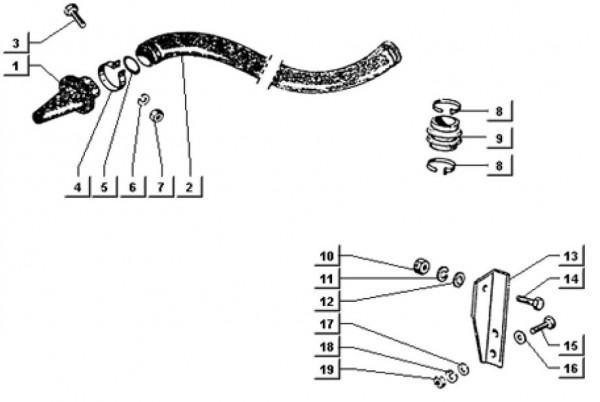 Motor Luftansaugung - Ape TM 703 mit Lenkrad 218ccm 2T AC 1997-1999 ATM2 00001001